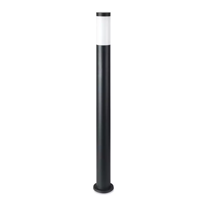 [VQ22685941] BALIZA DE JARDÍN DE ACERO INOXIDABLE E27 110CM CUERPO NEGRO IP44