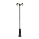 [VQ22686881] FAROLA CON POSTE PARA EXTERIOR 2 X E27 LED 2280MM IP44 COLOR NEGRO
