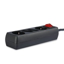 [VQ22687711] ENCHUFE 4 TOMAS COMBINADO NEGRO (3G1.5MM2 X 1.5M)