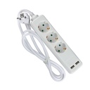 [VQ22687741] ENCHUFE 3 TOMAS CON 2 PUERTOS USB BLANCO