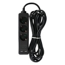 [VQ22687771] ENCHUFE 3 TOMAS CON 2 PUERTOS USB NEGRO CON CABLE 5M