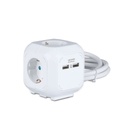 [VQ22688001] ENCHUFE CUBICO 4 SALIDAS CON USB 3G 1.55MM X 1.4M