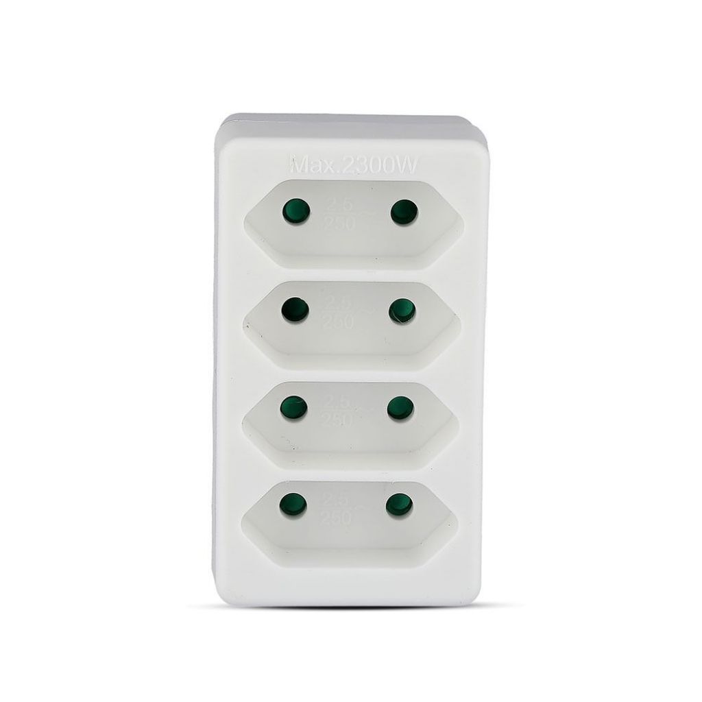 [VQ22688031] ADAPTADOR 4 SALIDAS 2.5A BLANCO LABEL + POLY BAG
