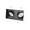 [VQ22688771] ARO DOBLE PARA GU10 CUADRADO BLANCO Y NEGRO