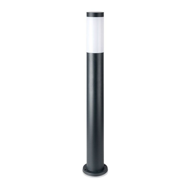 [VQ22689611] BALIZA DE JARDÍN DE ACERO INOXIDABLE E27 80 CM CUERPO GRIS IP44