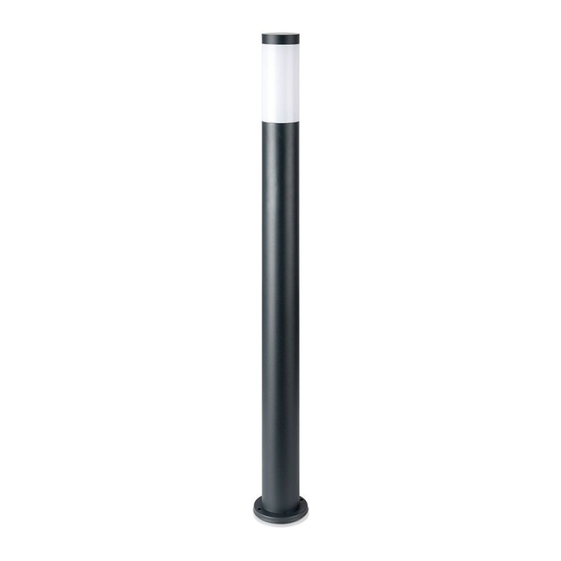 [VQ22689631] BALIZA DE JARDÍN DE ACERO INOXIDABLE E27 110CM CUERPO GRIS IP44