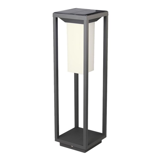 [21785] [VQ226217851] LÁMPARA DE SUELO SOLAR LED 4W CHIP SAMSUNG CUERPO GRIS 3000K