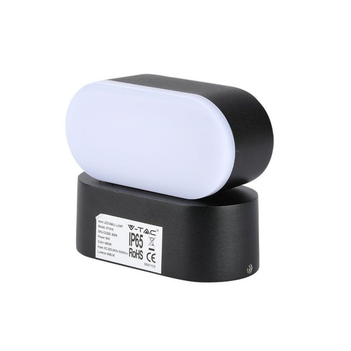 [218288] [VQ2262182881] APLIQUE DE PARED LED 6W IP65 CUERPO NEGRO 3000K