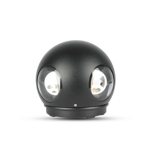 [218553] [VQ2262185531] APLIQUE DE PARED LED 4W LED CUERPO NEGRO REDONDO IP65 3000K