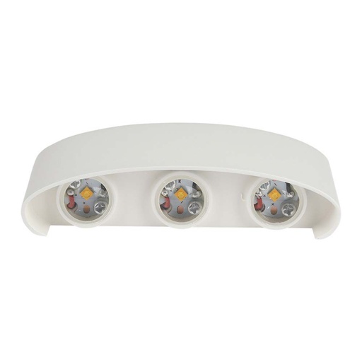 [218614] [VQ2262186141] APLIQUE DE PARED LED 6W ARRIBA-ABAJO CUERPO BLANCO IP65 4000K