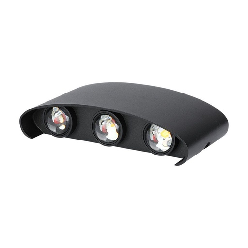 [218615] [VQ2262186151] APLIQUE DE PARED LED 5W ARRIBA Y ABAJO CUERPO NEGRO IP65 3000K