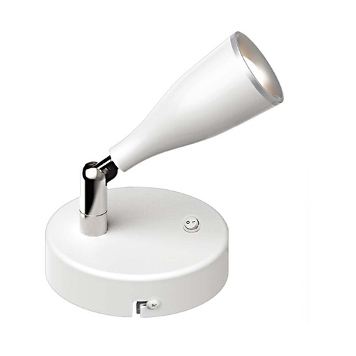 [218675] [VQ2262186751] APLIQUE DE PARED 4.5W CON INTERRUPTOR COLOR BLANCO 3000K