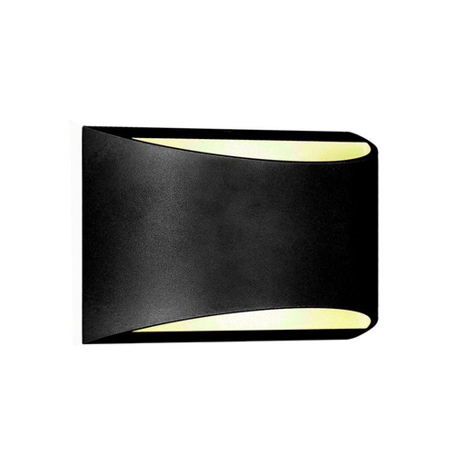 [218684] [VQ2262186841] APLIQUE DE PARED 9W BRIDGELUX CHIP CUERPO NEGRO IP54 4000K
