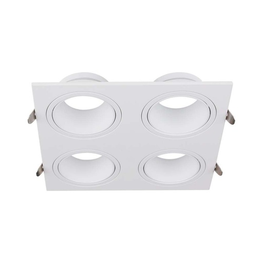 [23003] [VQ226230031] ARO CUÁDRUPLE PARA GU10 HIERRO+POLICARBONATO CUERPO BLANCO