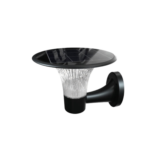 [23004] [VQ226230041] APLIQUE PARED SOLAR LED 15W 'LIFEPO4' BATERÍA 6000MAH 6000K+4000K NEGRO