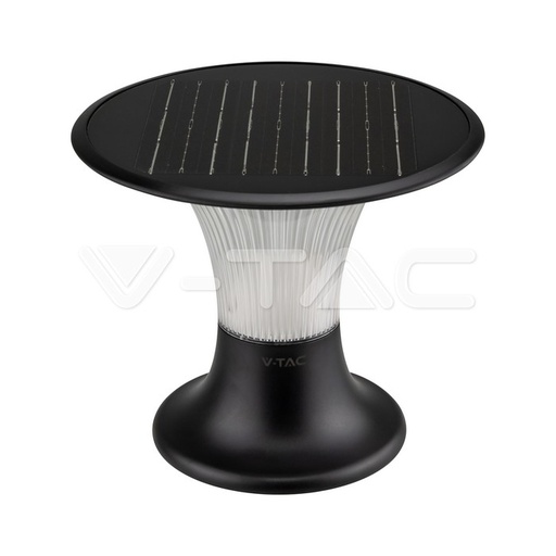 [23005] [VQ226230051] BALIZA DE SUELO LED SOLAR 15W LIFEPO4 BATERÍA NEGRO 6000MAH 6000K+4000K