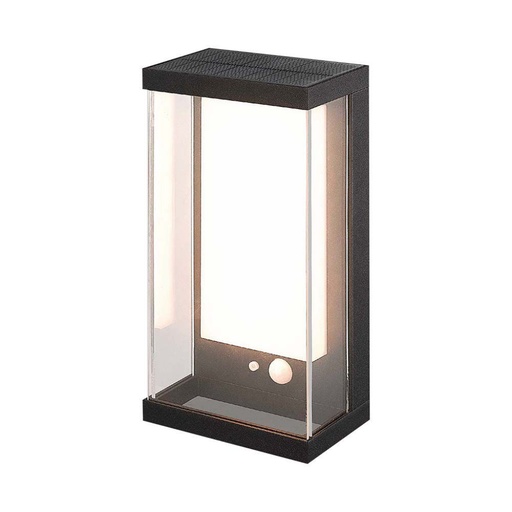 [23032] [VQ226230321] APLIQUE DE JARDÍN 1W NEGRO CON SENSOR IP54 3000K