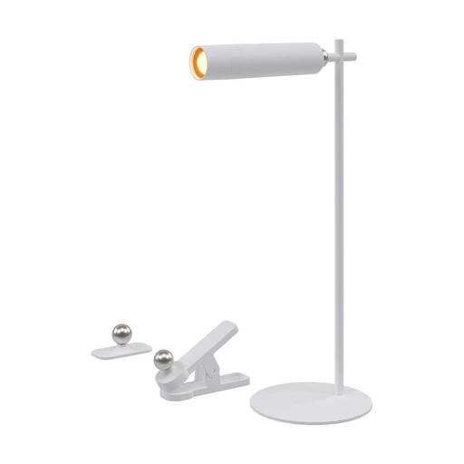 [23041] [VQ226230411] LÁMPARA DE MESA LED 3W MAGNÉTICA RECARGABLE CUERPO BLANCO 4000K