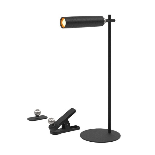 [23042] [VQ226230421] LÁMPARA DE MESA LED MAGNÉTICA 3W RECARGABLE CUERPO NEGRO 4000K