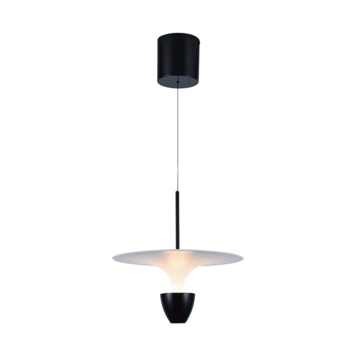 [23101] [VQ226231011] LÁMPARA LED COLGANTE 9W 30X320X100CM BLANCO+CUERPO NEGRO 3000K