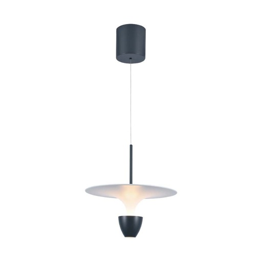 [23103] [VQ226231031] LÁMPARA LED COLGANTE 9W 30X320X100CM BLANCO+CUERPO GRIS 3000K