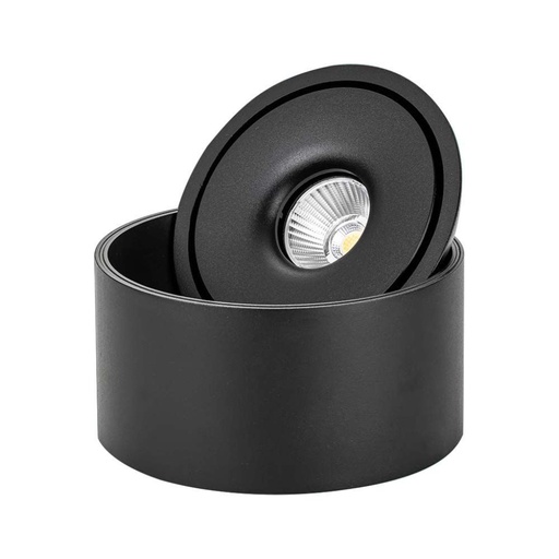 [23158] [VQ226231581] DOWNLIGHT LED 30W COB DE SUPERFICIE CUERPO NEGRO CCT