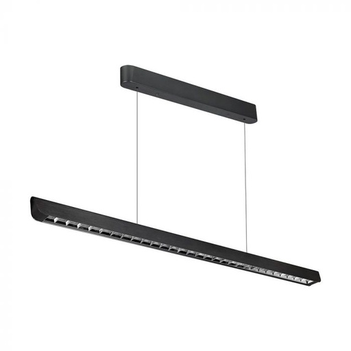 [23341] [VQ226233411] LUMINARIA LINEAL COLGANTE LED 36W CHIP SAMSUNG CON DIFUSOR REJILLA CUERPO NEGRO CCT
