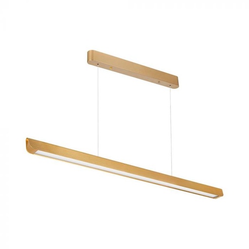 [23348] [VQ226233481] LUMINARIA LINEAL COLGANTE LED 36W CHIP SAMSUNG CON DIFUSOR BLANCO CUERPO CUERPO DORADO CCT