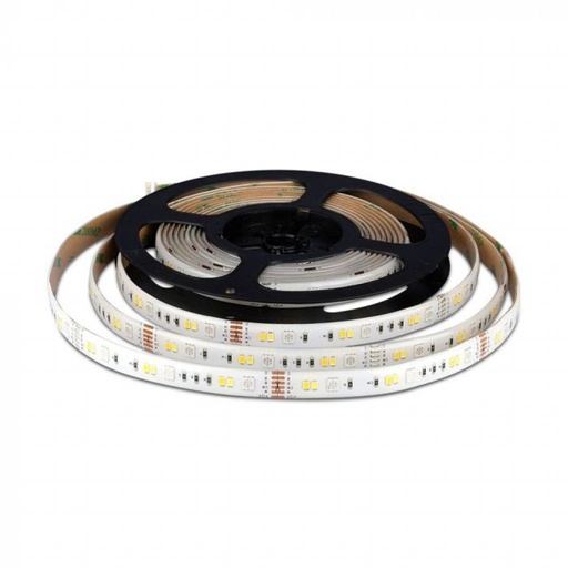 [2628] [VQ22626281] TIRA LED V-TAC 12V DC 4W SMD5050+2835 54LED/M 230LM/M CRI>80 IP65 RGB, 3 EN 1 (Rollo de 5m.)