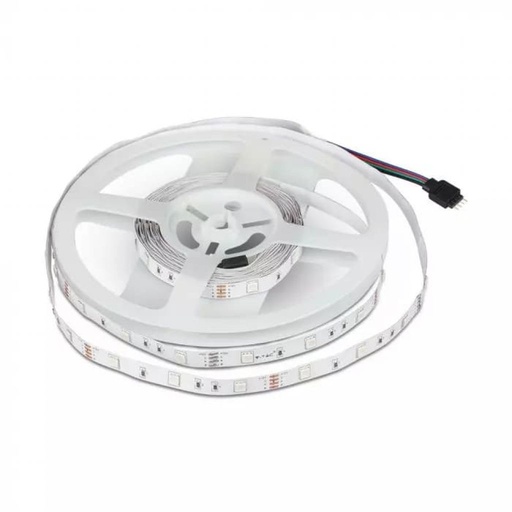 [2630] [VQ22626301] KIT TIRA LED 12V 4,8W/M SMD5050 300LEDS/M 2 X 5M. CONTROL REMOTO + ADAPTADOR RGB