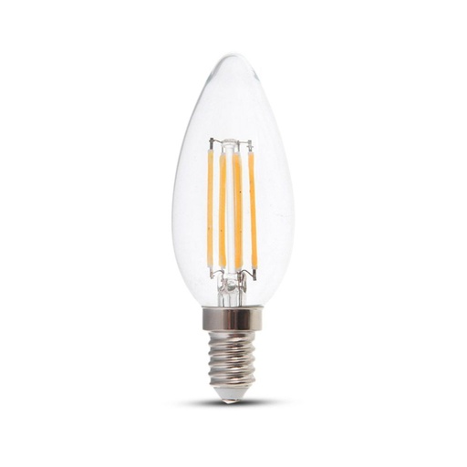 [2870] [VQ22628701] BOMBILLA LED V-TAC E14 TIPO VELA 4W SMD 400LM 300° 35X98MM 3000K