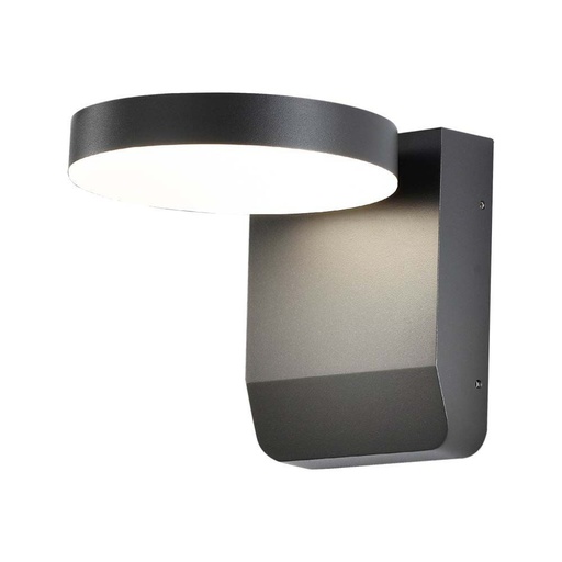 [2953] [VQ22629531] APLIQUE DE PARED LED 17W REDONDO CUERPO NEGRO IP65 4000K