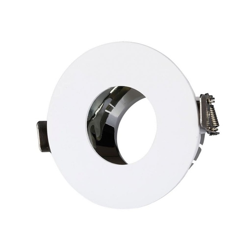 [3160] @[VQ22631601] ARO PARA GU10 FITTING REDONDO BLANCO+CROMO