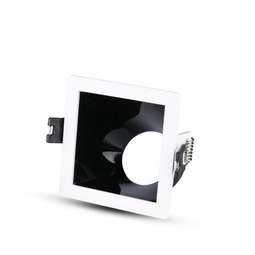 [3165] [VQ22631651] ARO PARA GU10 BLANCO+NEGRO CUADRADO (NO INCLUYE BOMBILLA )