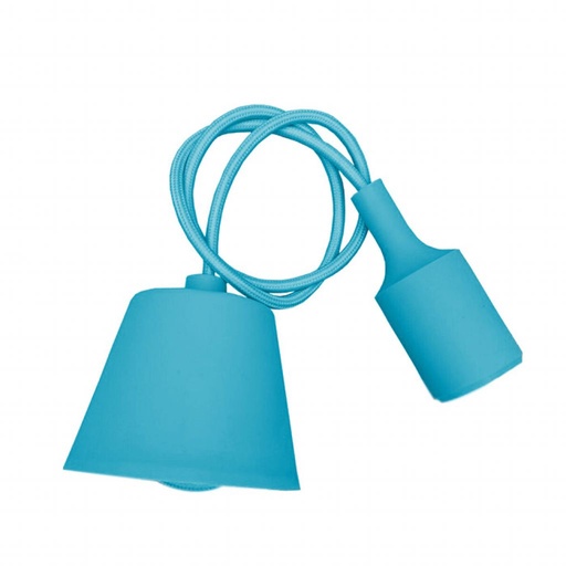 [3482] [VQ22634821] LÁMPARA DE TECHO CON SOPORTE COLGANTE AZUL CLARO E27 (BOMBILLA INCLUIDA)