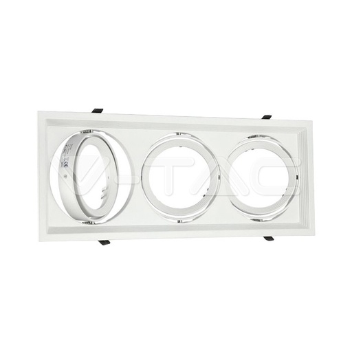[35771] [VQ226357711] ARO TRIPLE PARA AR111 CUERPO BLANCO