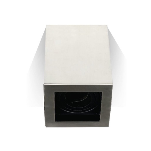 [3632] [VQ22636321] APLIQUE DE TECHO PARA GU10 SOPORTE CUADRADO NÍQUEL SATINADO (BOMBILLA NO INCLUIDA)