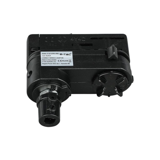 [3660] [VQ22636601] ACCESORIO ADAPTADOR PARA CARRIL 4 NÚCLEOS PARA FOCO LED COLOR NEGRO