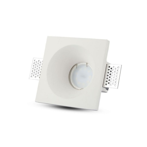 [3696] [VQ22636961] ARO PARA GU10 SOPORTE CUADRADO BLANCO