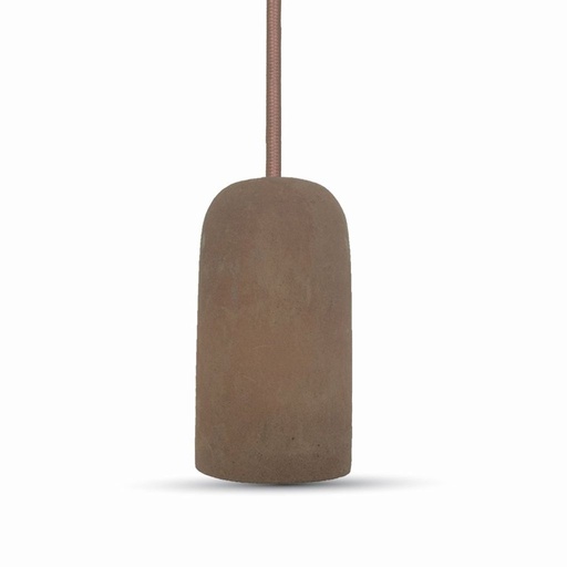 [3749] [VQ22637491] LÁMPARA DE TECHO CON SOPORTE COLGANTE DE HORMIGÓN MARRÓN E27 (BOMBILLA NO INLCUIDA)