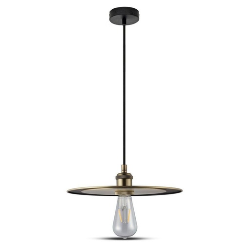 [3751] [VQ22637511] LÁMPRA DE TECHO CON  SOPORTE COLGANTE DE METAL ROSA ORO E27  (BOMBILLA NO INCLUIDA)