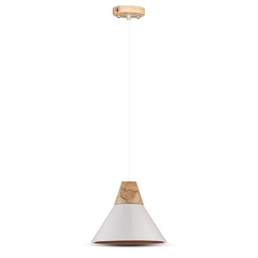 [3756] [VQ22637561] SOPORTE COLGANTE BLANCO PICO DE MADERA Ф260
