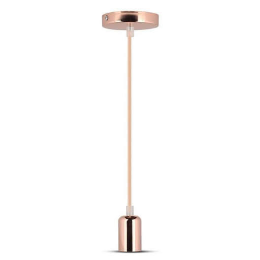 [3777] [VQ22637771] LÁMPARA DE TECHO COLGANTE ROSA ORO E27 (BOMBILLA NO INCLUIDA)