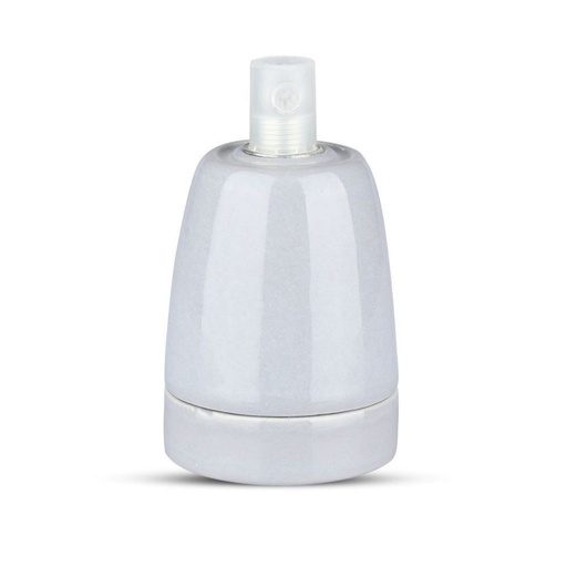 [3800] [VQ22638001] PORTALAMPARAS DE PORCELANA E27 GRIS