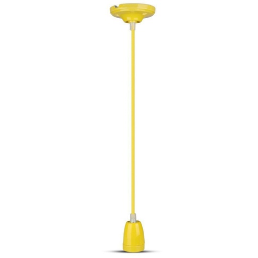 [3809] [VQ22638091] LÁMPARA DE TECHO CON SOPORTE DE PORCELANA AMARILLO E27 (BOMBILLA NO INCLUIDA)