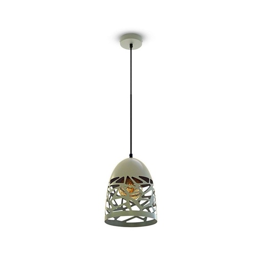 [3822] [VQ22638221] LÁMPARA DE TECHO CON SOPORTE COLGANTE MATE GRIS E27 (BOMBILLA NO INCLUIDA)