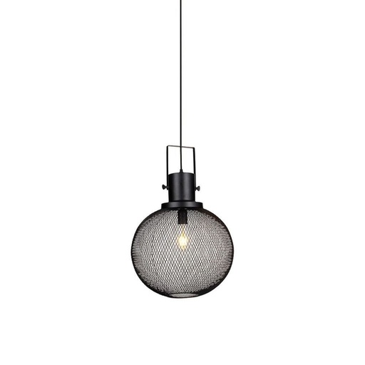 [3859] [VQ22638591] LÁMPARA DE TECHO COLGANTE NEGRO METAL GLOBO E27 (BOMBILLA NO INCLUIDA)