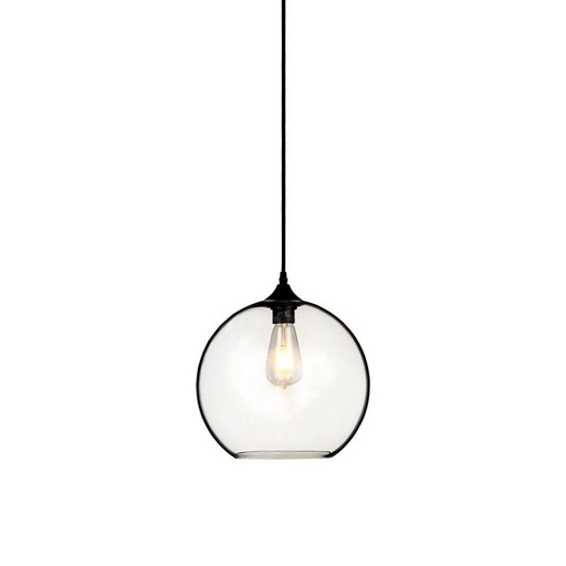 [3865] [VQ22638651] LÁMPARA DE TECHO CON SOPORTE COLGANTE DE CRISTAL GLOBO TRANSPARENT Ф300MM (BOMBILLA NO INCLUIDA)