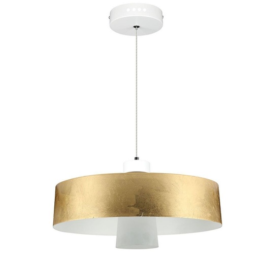[3938] [VQ22639381] LÁMPARA DE TECHO COLGANTE LED 7W (ACRÍLICO) CUBIERTA ORO Ø340 3000K