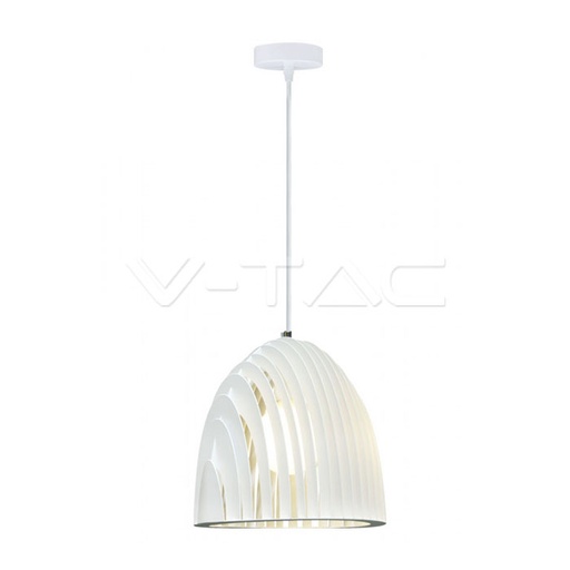 [3952] [VQ22639521] LÁMPARA DE TECHO COLGANTE PRISMA CUERPO BLANCO E27 (BOMBILLA NO INCLUIDA)